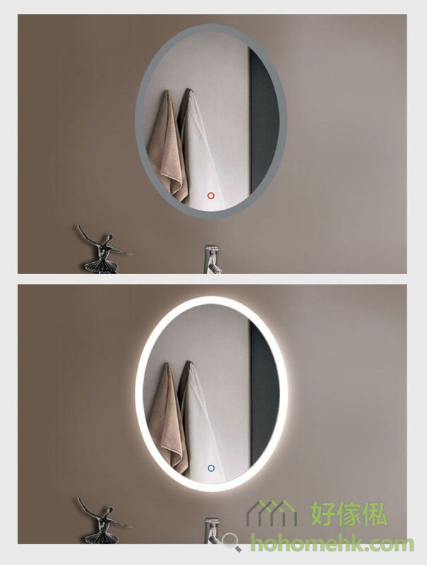LED燈帶高清智能橢圓形浴室鏡