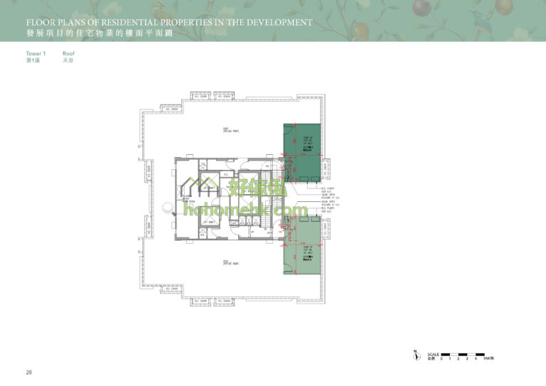 海茵莊園 MANOR HILL 1座 平面圖｜天台