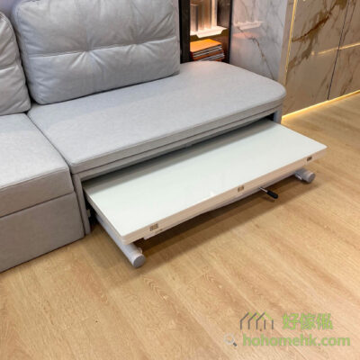 When the lift coffee table is lowered to its lowest position, it has a height of only 19cm, making it convenient to store in corners such as under the sofa or bed, saving a significant amount of space.