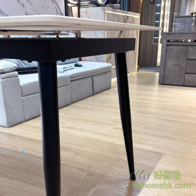 The slightly outward-flared design of the carbon steel table legs ensures greater stability for the dining table, preventing any wobbling. Even with a heavier sintered stone tabletop, it remains as steady as a rock, providing peace of mind for households with children.