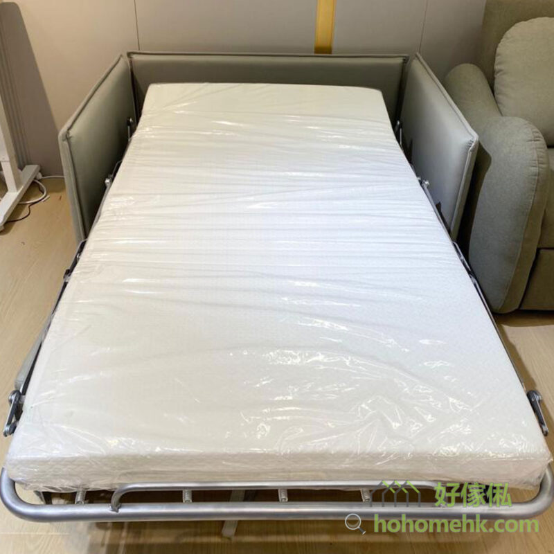 Echo科技布床褥梳化床可打開成標準的六尺床，睡覺時不用屈住雙腳，自然有覺好睡。