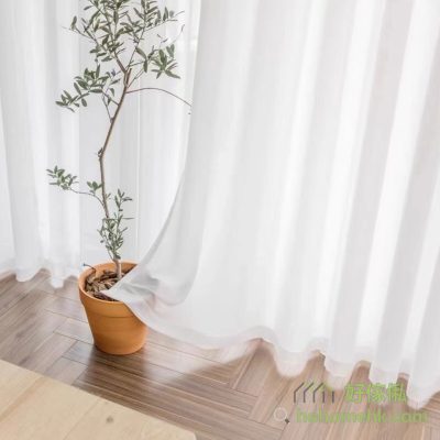 White gauze curtain (thick - opaque)