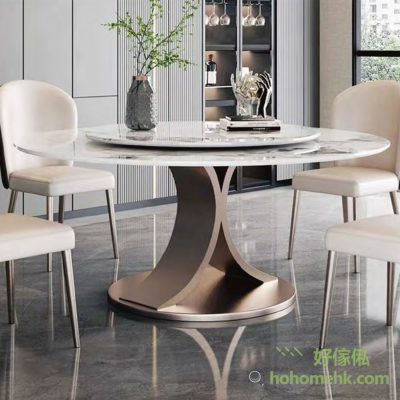 Round design, stylish atmosphere: The circular design of the dining table not only meets the modern aesthetic needs, but also adds a warm and harmonious dining space for you. The round table can better adapt to family gatherings or friends for dinner, making the dining atmosphere more intimate.