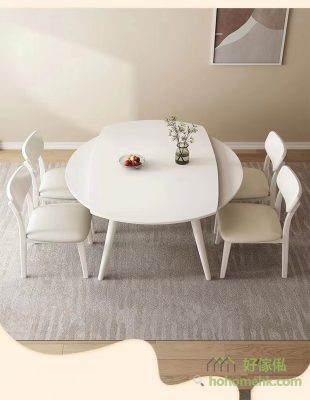現代家居風格圓形餐桌，讓您的用餐時光更加溫馨與舒適-M84