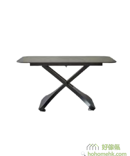 Fortuna交叉腳圓角岩板升降桌 (J10款)