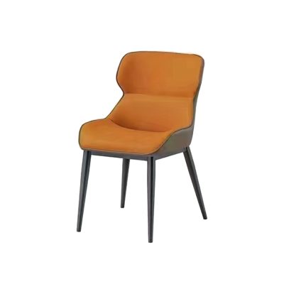 #604 (拼色辦公款) 橙色拼深灰餐椅