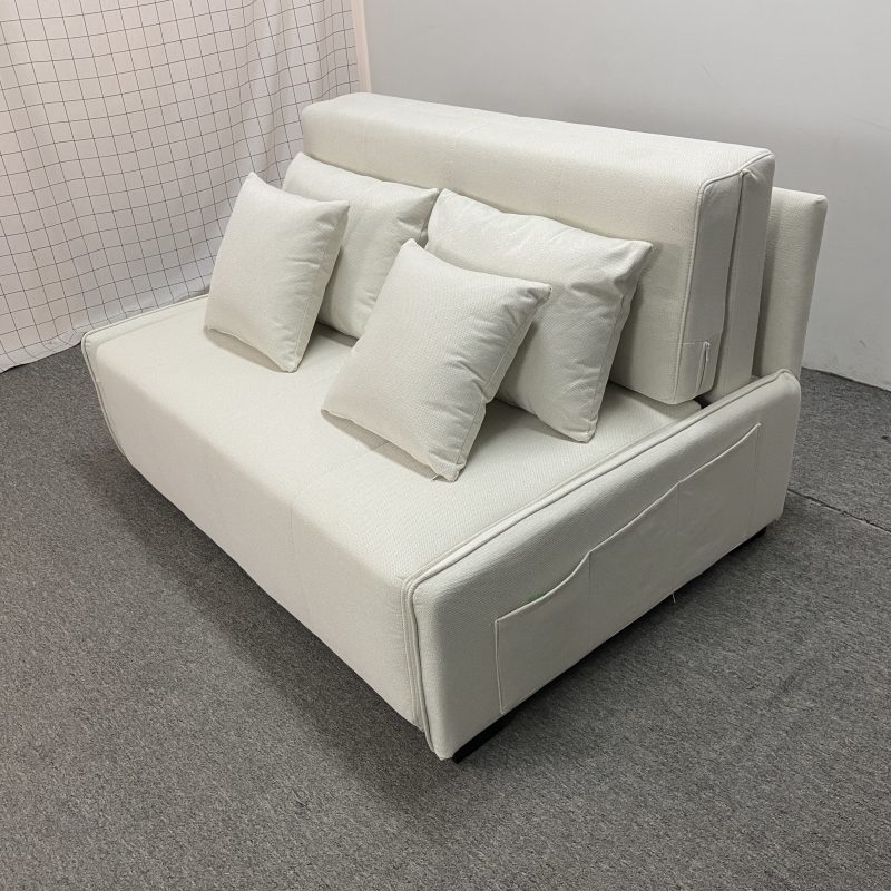 梳化床有多種顏色及材質可選，全張梳化床連cushion同色，或者cushion訂造不同色都可以。