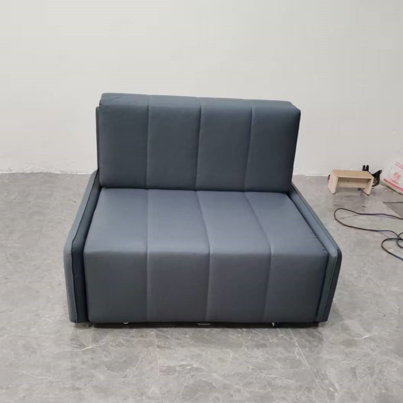 Takumi扶手梳化床 (6079款)，矮扶手款，115cm寬，灰色科技布896-21