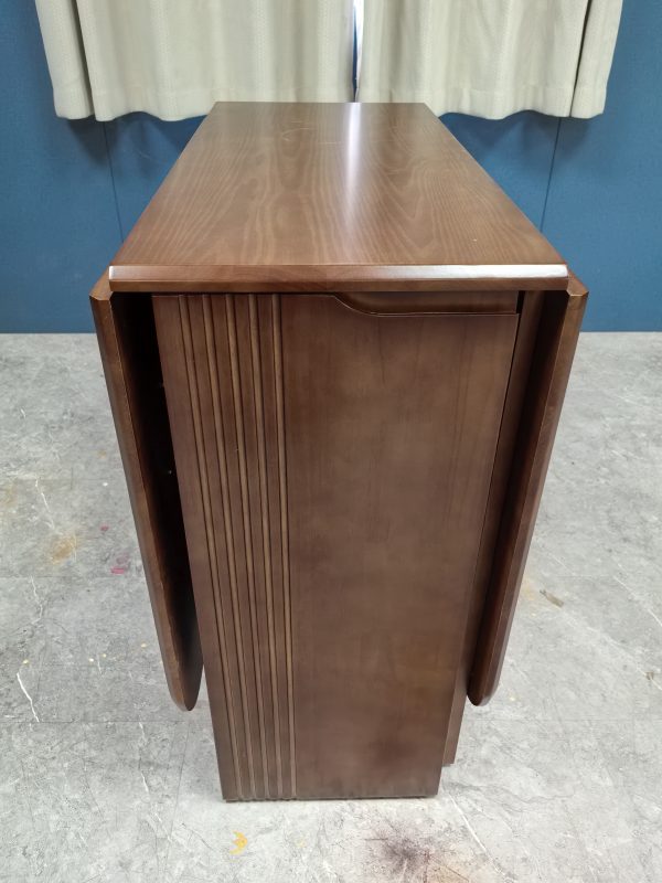 工廠實拍：Dipto實木折叠餐枱，胡桃木色，1400mm