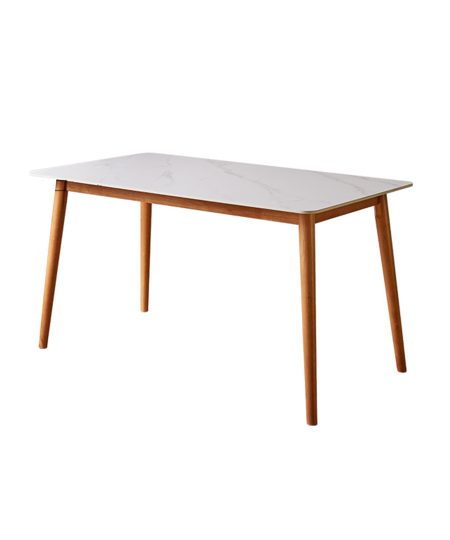 Gavin實木岩板餐枱連餐椅組合(1枱4椅)