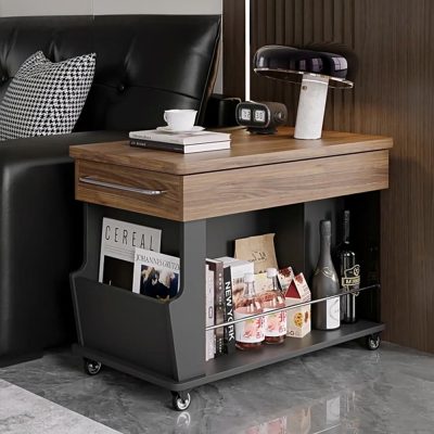 Carlos movable lifting coffee table, moving + lifting + rotating three-in-one flexible side table, fine units preferred coffee table