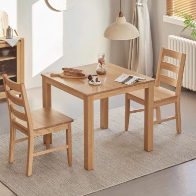 Claire all solid wood square dining table, square design, beautiful and practical, small and mini shape, very suitable for small unit family