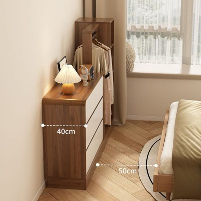 The thickness of the cabinet body is 40cm, the floor area is small and super space saving, even if it is placed at the end of the bed, it will not affect the aisle, and it is easy to create a beautiful bit of home.