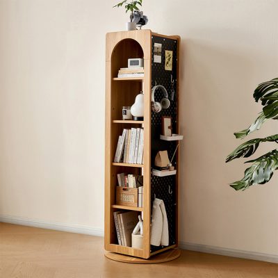 Sophia Full-body mirror integrated corner storage bookcase,(rotating) corner cabinet, compatible with beauty and practicality, very suitable for small units