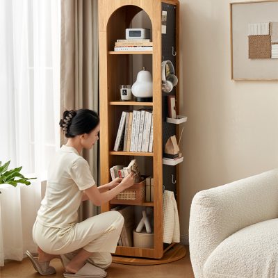 Adhering to the design concept of not wasting space, the full-length mirror is added to the corner cabinet, which can both store and reflect the function, and at the same time, the traditional backplane is turned into a creative hole board, which integrates the storage cabinet/mirror/storage wall in one, buying one for three, appearance level and function are double online