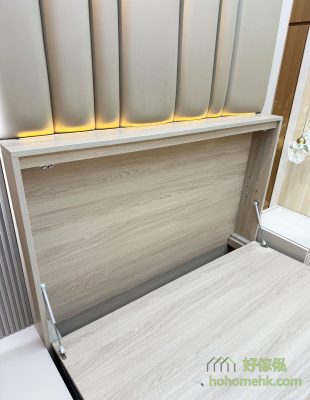 The nightstand can be stored by placing a top board inside it.