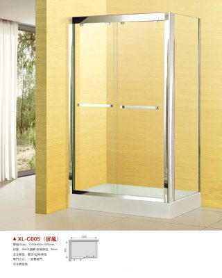 L-shaped bath screen _XL-C005(Door type)