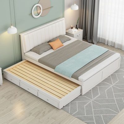 Sawyer Solid wood double deck storage combination bed, available in a variety of styles and colors, ultra-practical combination storage bed, Gospel style of thin units