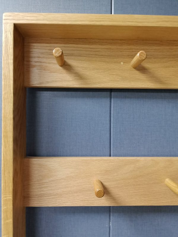 工廠實拍：Noya實木超薄鞋櫃加配衣帽架，原木色，65cm寬x20cm深x211cm高