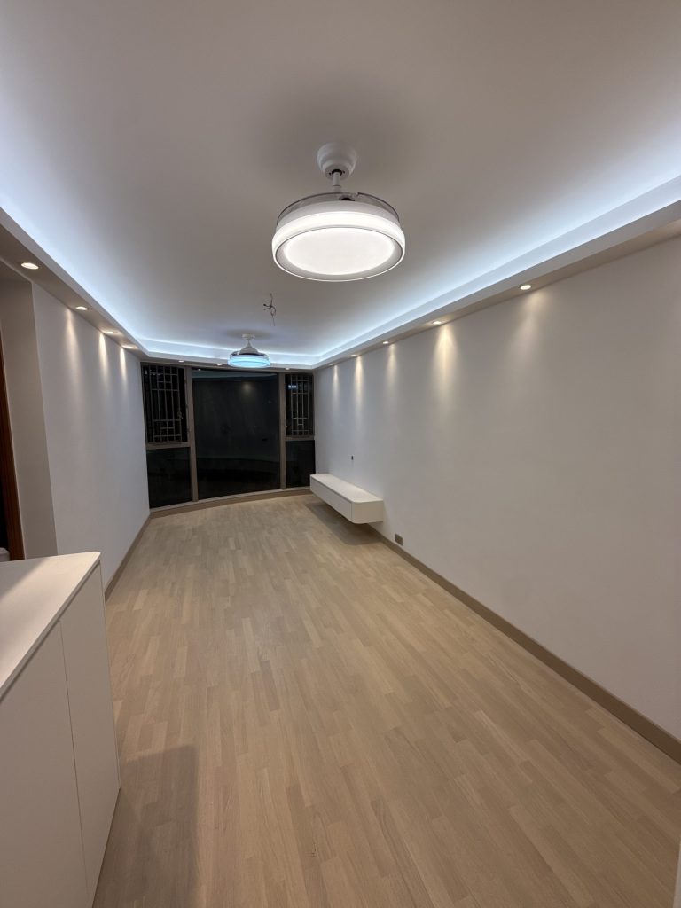【紅磡海逸豪園】全屋剷底批灰油漆工程