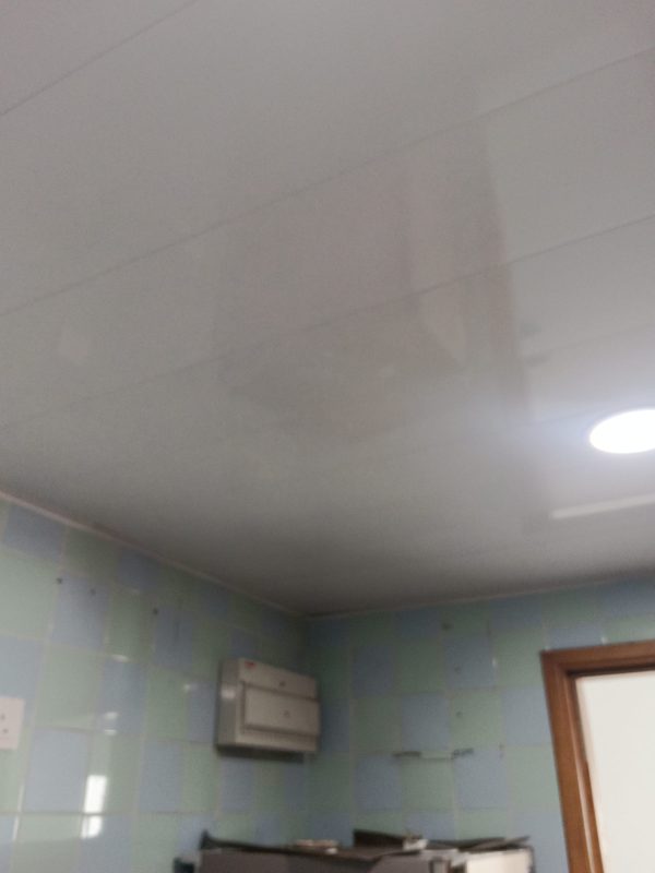 元朗翠韻華庭廚房鋁質假天花工程連兩盞燈