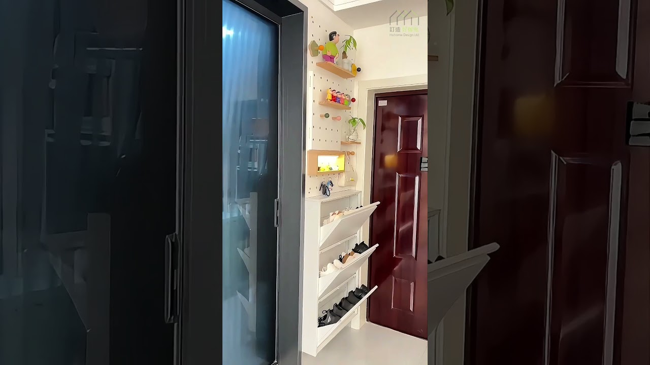 【洞洞板同鞋櫃設計】Lucy超薄鐵藝掛牆鞋櫃 | 成品傢私 | 鞋櫃 | 洞洞板 | 好傢俬 Hohomehk：影片真實縮圖