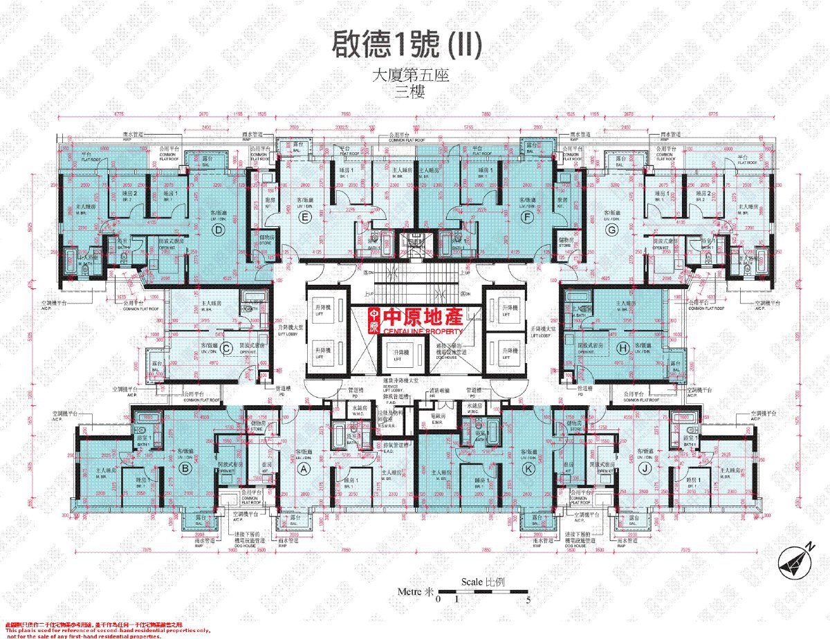 啟德1號 II 大廈第5座平面圖