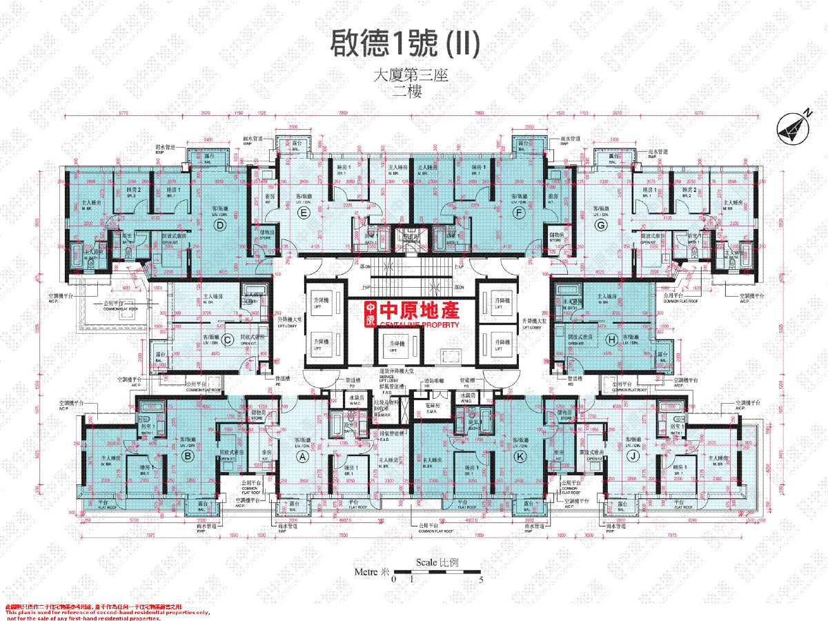 啟德1號 II 大廈第3座平面圖